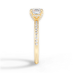 Janice Asscher Cut Lab Grown Diamond 18Kt Yellow Gold Engagement Ring - View 3