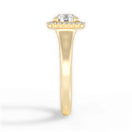 Jasmin Round Cut Lab Grown Diamond 18Kt Yellow Gold Engagement Ring - View 4