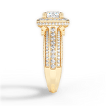 Madison Cushion Cut Lab Grown Diamond 18Kt Yellow Gold Engagement Ring - View 3