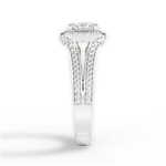 Mackenzie Princess Cut Lab Grown Diamond Platinum Engagement Ring - View 4