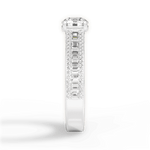Lynn Round Cut Lab Grown Diamond Platinum Engagement Ring - View 2