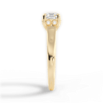 Carol Asscher Cut Lab Grown Diamond 18Kt Yellow Gold Engagement Ring - View 3