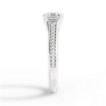 Delia Asscher Cut Lab Grown Diamond 18Kt White Gold Engagement Ring - View 4