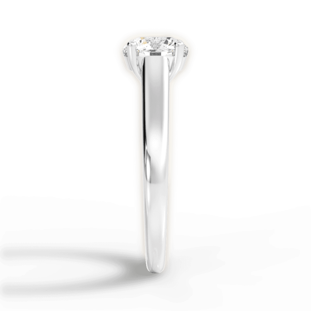 Ariana Round Cut Lab Grown Diamond 14Kt White Gold Engagement Ring - View 2