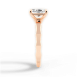 Aaliyah Radiant Cut Lab Grown Diamond 18Kt Rose Gold Engagement Ring - View 2
