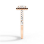 Kathleen Princess Cut Lab Grown Diamond 18Kt Rose Gold Engagement Ring - View 2