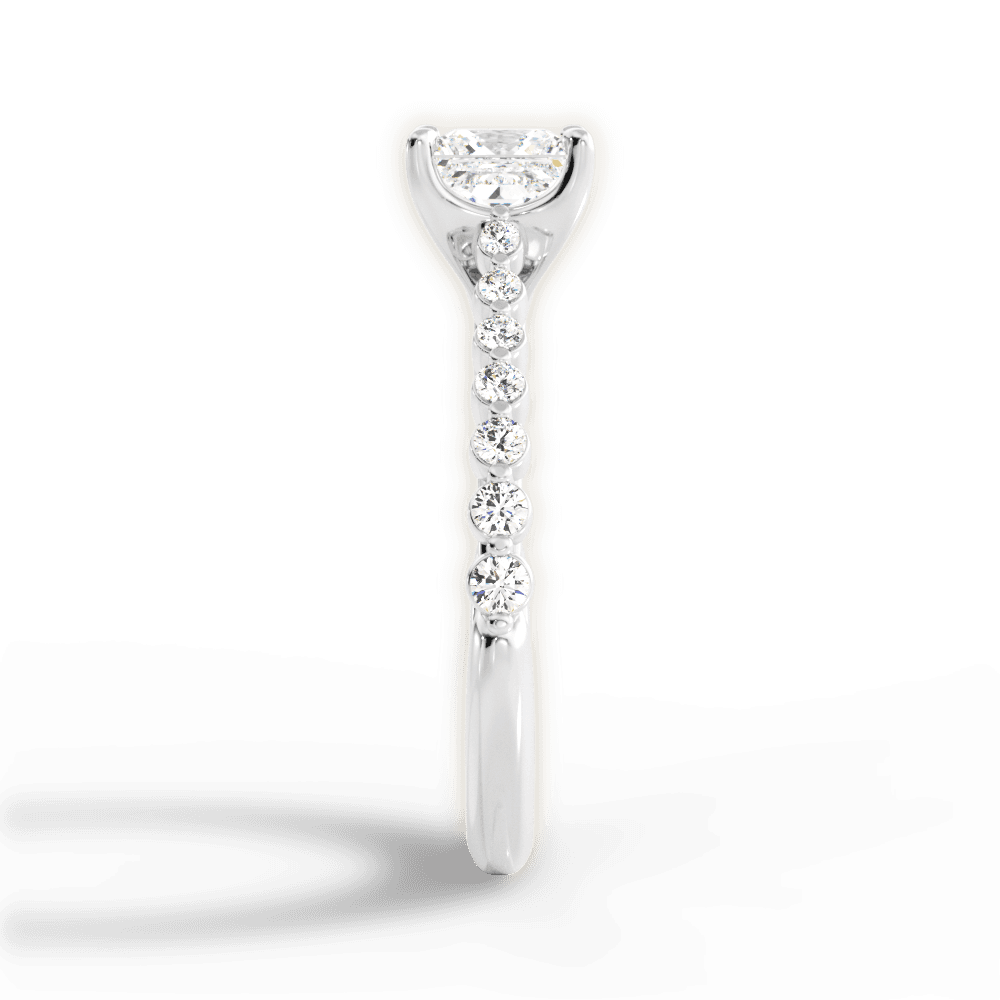 Dana Princess Cut Lab Grown Diamond 18Kt White Gold Engagement Ring - View 4