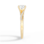 Charlotte Cushion Cut Lab Grown Diamond 18Kt Yellow Gold Engagement Ring - View 2