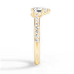 Elizabeth Pear Cut Lab Grown Diamond 18Kt Yellow Gold Engagement Ring - View 3