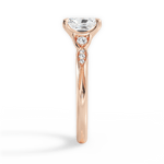 Cassie Radiant Cut Lab Grown Diamond 18Kt Rose Gold Engagement Ring - View 4