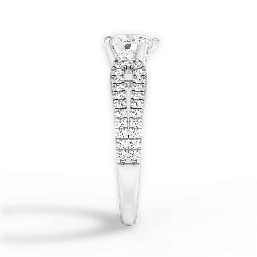 Jessica Heart Cut Lab Grown Diamond 14Kt White Gold Engagement Ring - View 4