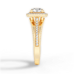 Lillian Round Cut Lab Grown Diamond 18Kt Yellow Gold Engagement Ring - View 3