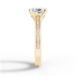 Donna Radiant Cut Lab Grown Diamond 18Kt Yellow Gold Engagement Ring - View 3