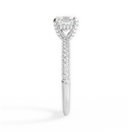 Lisa Asscher Cut Lab Grown Diamond Platinum Engagement Ring - View 4