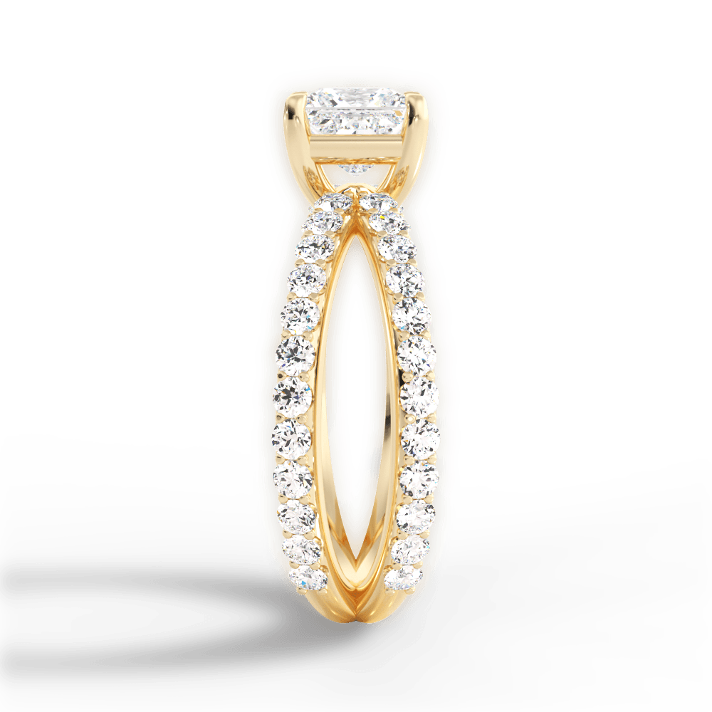 Lauren Princess Cut Lab Grown Diamond 18Kt Yellow Gold Engagement Ring - View 2