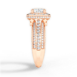 Madison Cushion Cut Lab Grown Diamond 18Kt Rose Gold Engagement Ring - View 3