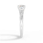 Charlotte Asscher Cut Lab Grown Diamond 18Kt White Gold Engagement Ring - View 4