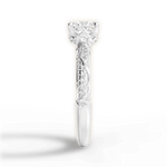 Josephine Princess Cut Lab Grown Diamond 14Kt White Gold Engagement Ring - View 4
