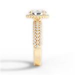 Jocelyn Oval Cut Lab Grown Diamond 18Kt Yellow Gold Engagement Ring - View 3