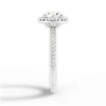 Joanne Round Cut Lab Grown Diamond 14Kt White Gold Engagement Ring - View 2