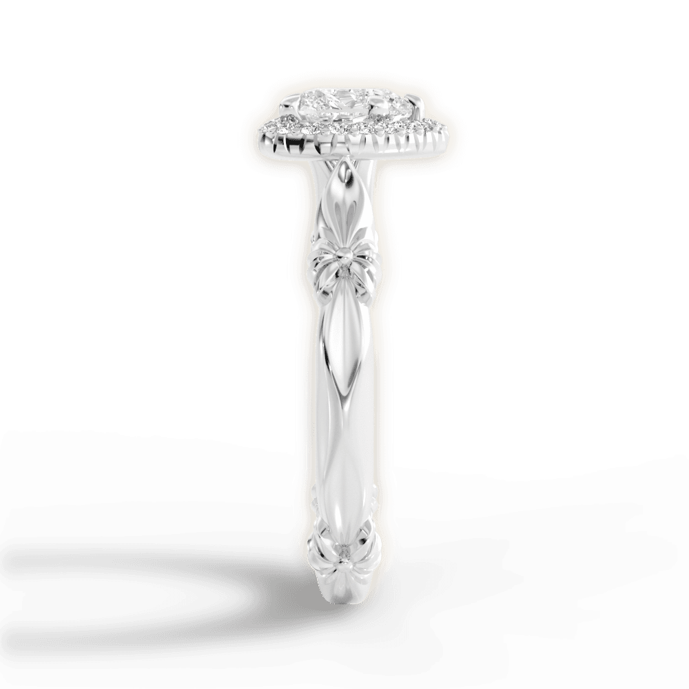 Erica Heart Cut Lab Grown Diamond 14Kt White Gold Engagement Ring - View 4