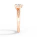 Carol Heart Cut Lab Grown Diamond 18Kt Rose Gold Engagement Ring - View 4