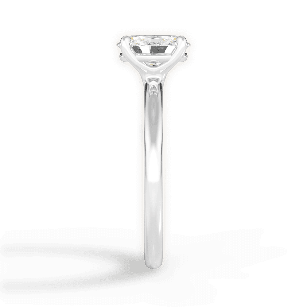 Angela Oval Cut Lab Grown Diamond 14Kt White Gold Engagement Ring - View 2