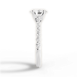 Dana Oval Cut Lab Grown Diamond Platinum Engagement Ring - View 4