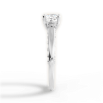 Annette Cushion Cut Lab Grown Diamond 14Kt White Gold Engagement Ring - View 4