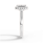 Fiona Emerald Cut Lab Grown Diamond 14Kt White Gold Engagement Ring - View 4