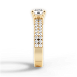Kayla Round Cut Lab Grown Diamond 18Kt Yellow Gold Engagement Ring - View 3
