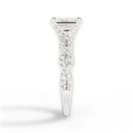Justine Emerald Cut Lab Grown Diamond 14Kt White Gold Engagement Ring - View 2