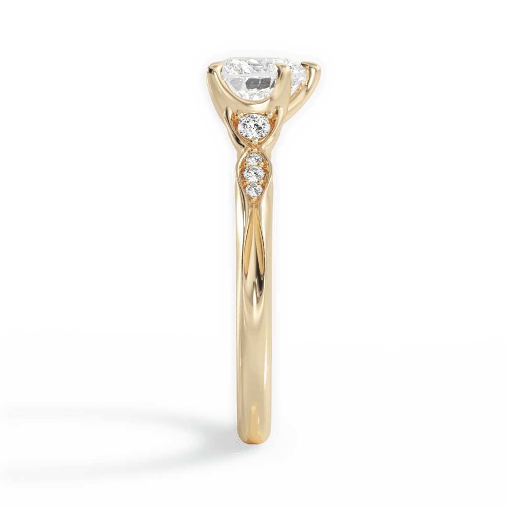 Cassie Heart Cut Lab Grown Diamond 18Kt Yellow Gold Engagement Ring - View 2