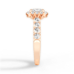 Lacey Princess Cut Lab Grown Diamond 18Kt Rose Gold Engagement Ring - View 4