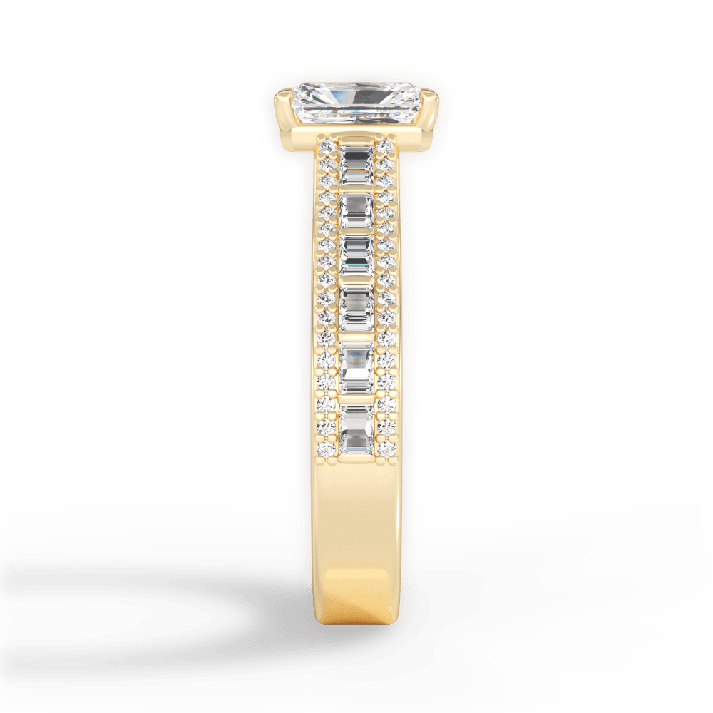 Lynn Radiant Cut Lab Grown Diamond 18Kt Yellow Gold Engagement Ring - View 2