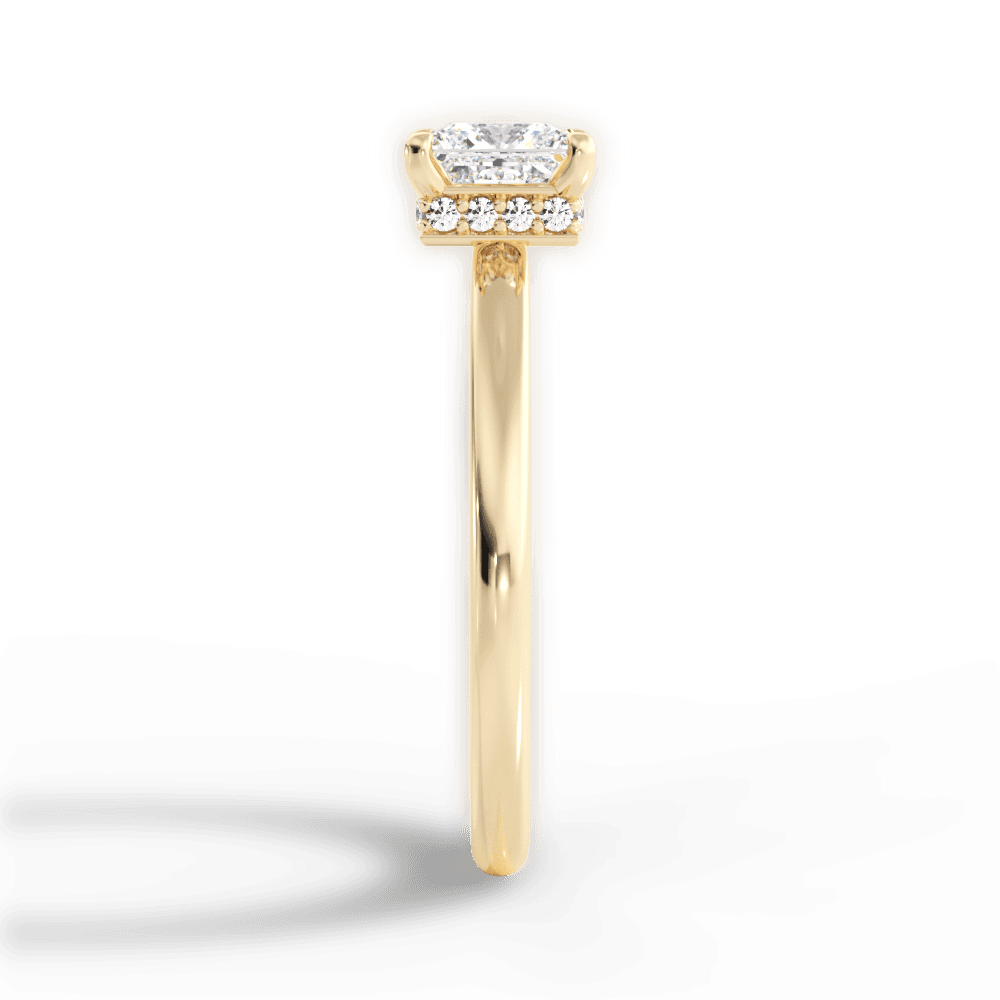Brianna Princess Cut Lab Grown Diamond 18Kt Yellow Gold Engagement Ring - View 2