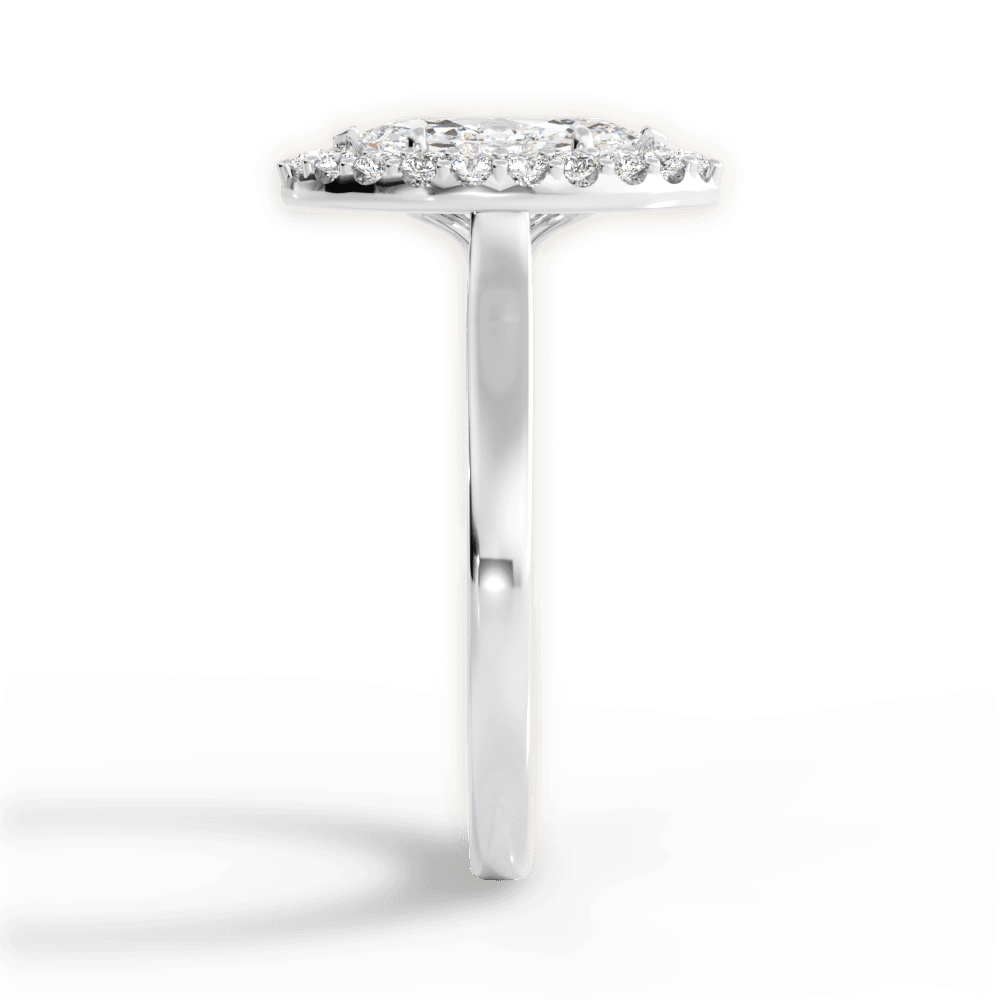 Fiona Marquise Cut Lab Grown Diamond Platinum Engagement Ring - View 4