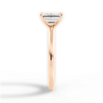 Allison Emerald Cut Lab Grown Diamond 18Kt Rose Gold Engagement Ring - View 3