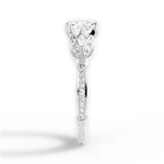Geraldine Cushion Cut Lab Grown Diamond 14Kt White Gold Engagement Ring - View 3