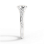 Delia Oval Cut Lab Grown Diamond 14Kt White Gold Engagement Ring - View 4
