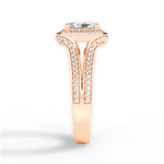Mackenzie Radiant Cut Lab Grown Diamond 18Kt Rose Gold Engagement Ring - View 3