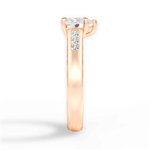 Brittany Heart Cut Lab Grown Diamond 18Kt Rose Gold Engagement Ring - View 3
