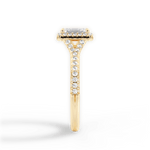 Judy Emerald Cut Lab Grown Diamond 18Kt Yellow Gold Engagement Ring - View 3