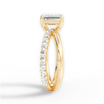 Jennifer Emerald Cut Lab Grown Diamond 18Kt Yellow Gold Engagement Ring - View 3
