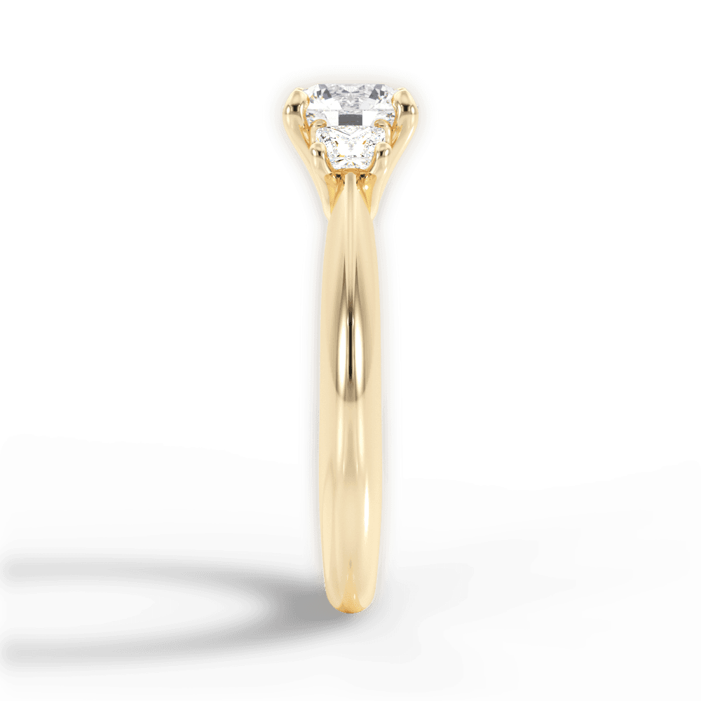 Dorothy Round Cut Lab Grown Diamond 18Kt Yellow Gold Engagement Ring - View 2