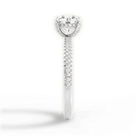 Helen Round Cut Lab Grown Diamond 18Kt White Gold Engagement Ring - View 2