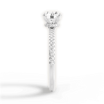 Giselle Round Cut Lab Grown Diamond Platinum Engagement Ring - View 3