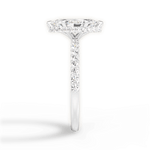 Isabella Marquise Cut Lab Grown Diamond 18Kt White Gold Engagement Ring - View 4