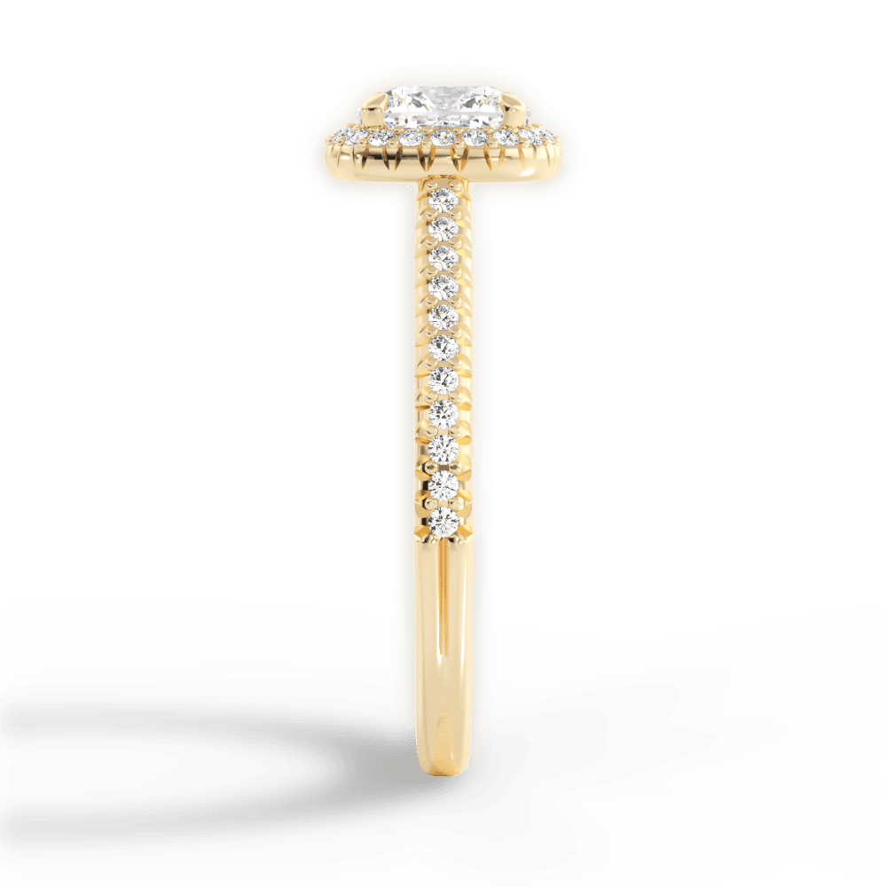 Jenny Cushion Cut Lab Grown Diamond 18Kt Yellow Gold Engagement Ring - View 4