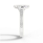 Donna Marquise Cut Lab Grown Diamond Platinum Engagement Ring - View 4